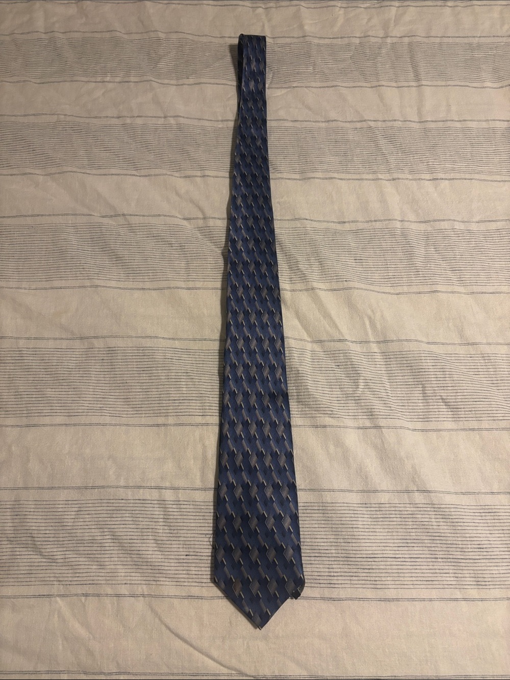 Classic Blue Patterned Men's Tie - Blue